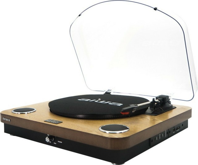 Aiwa GBTUR -120 Turntable with Built-in Speakers Beige