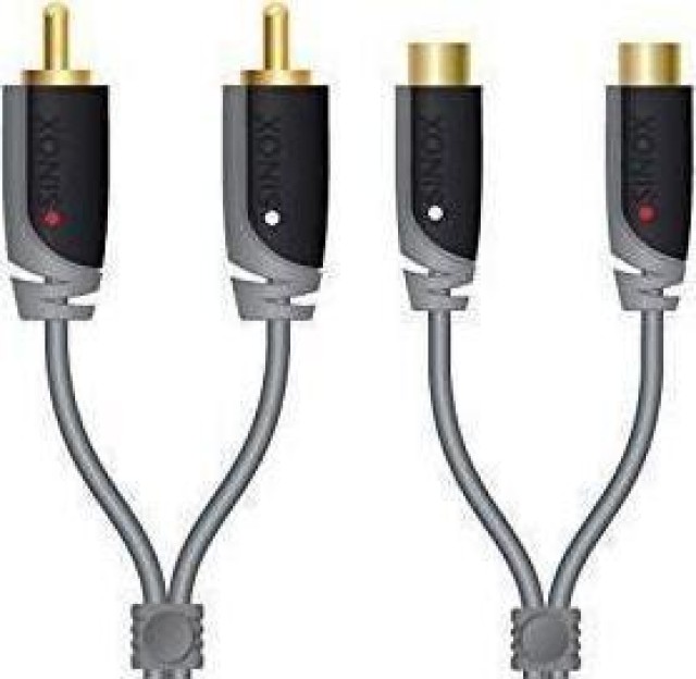 Sinox 2x Cable RCA male - 2x RCA female 2m (SXA4302)