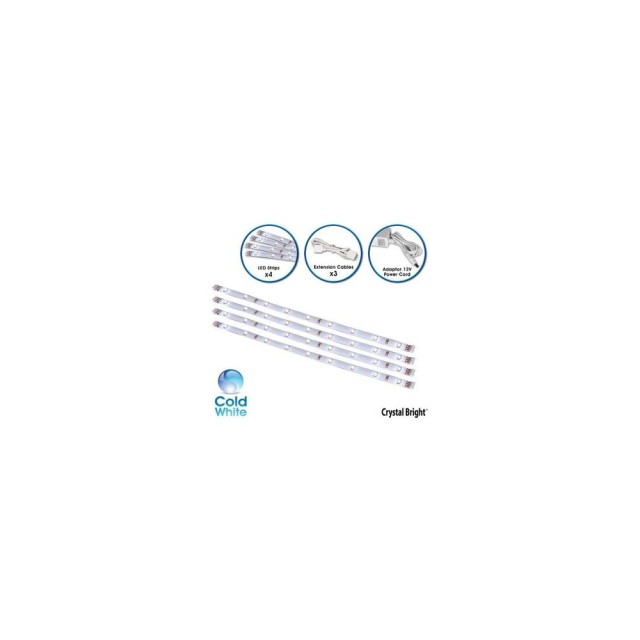 ADJ - Crystal Bright Accent Strip CW LED Strip (4-Pack) - White