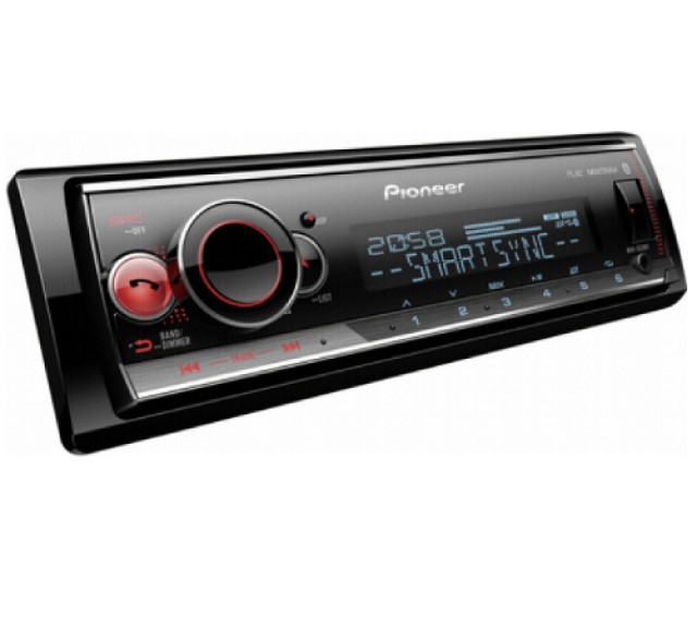 Pioneer MVH-S520BT Universal 1DIN Car Audio System (Bluetooth/USB/AUX) with Detachable Faceplate