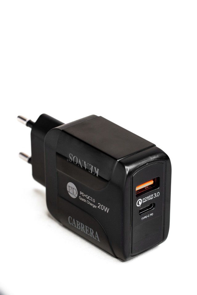 Keanos® CABRERA 20WATT 2+1 Φορτιστής Τοίχου (Μαύρος)