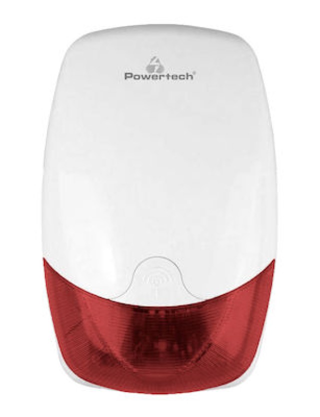 POWERTECH σειρήνα PT-1138, εξωτερικού χώρου, 110dB, κόκκινη