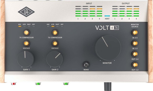 Tarjeta de sonido Universal Audio Volt 476 USB portátil de 4 entradas/4 salidas