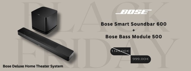 Sistema de cine en casa Bose Deluxe: Bose Smart Soundbar 600 + Bose Bass Module 500