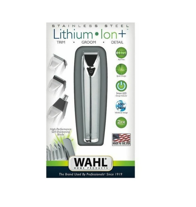 Wahl Li Stainless Steel (9818-116) Rechargeable Trimmer 3 In 1