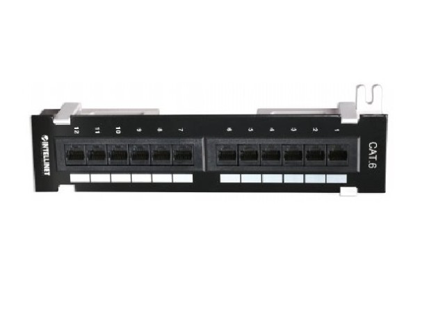 Manhattan Patch Panel Cat 6 UTP con 12 Puertos Negro