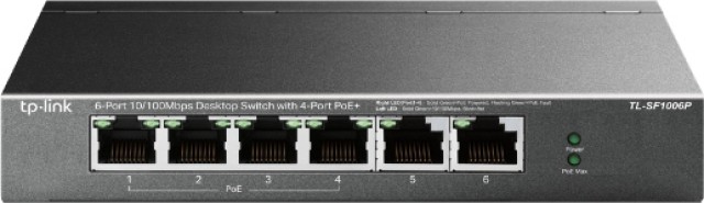 TP-LINK TL-SF1006P v1 Unmanaged L2 PoE+ Switch με 6 Θύρες Ethernet