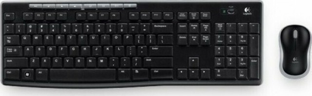 Logitech Wireless Combo MK270  Ασύρματο Σετ Πληκτρολόγιο και Ποντίκι Ελληνικό