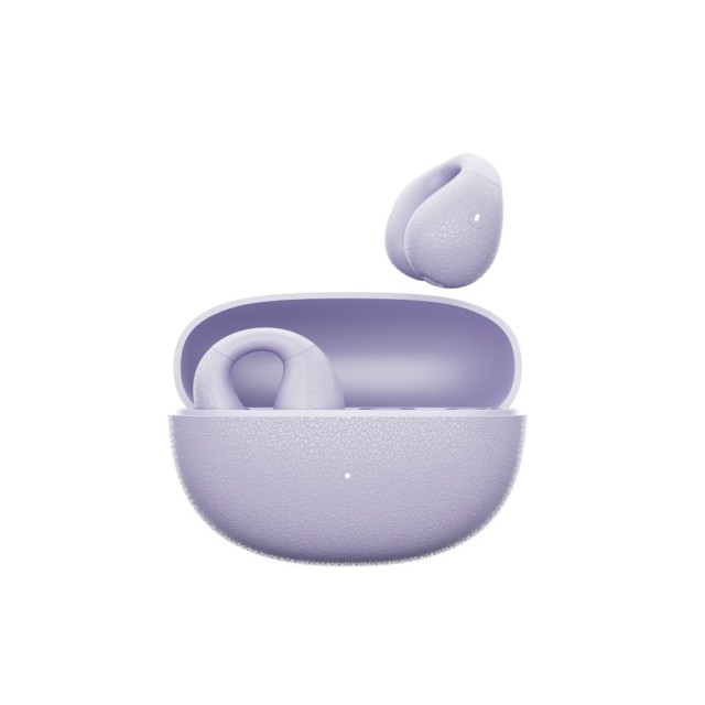 QCY Crossky C10 Purple Open Ear TPU Earclip, IPX5 Call Noise Reduction BT 5.4 Earbuds 30h