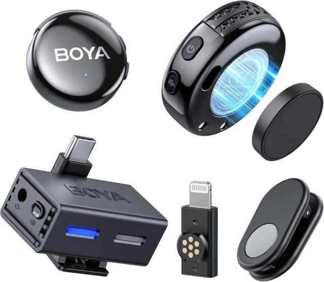 BOYALINK 3 – Type-C & 3,5mm AI-Powered Button Wireless Microphone 2 TX + 1 RX no Case