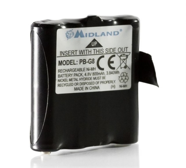 Midland PB G6 / G8 800mAh Ni-MH Rechargeable Battery