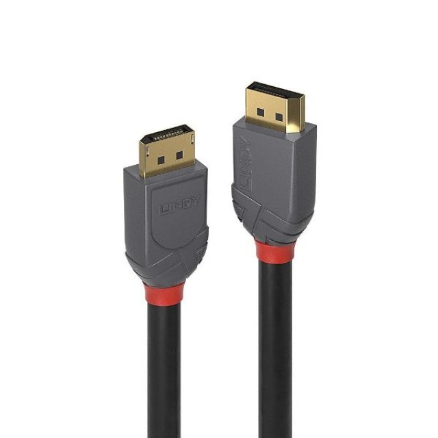 LINDY 36484 DISPLAY PORT CABLE 5m v1.2 4K Línea Antracita