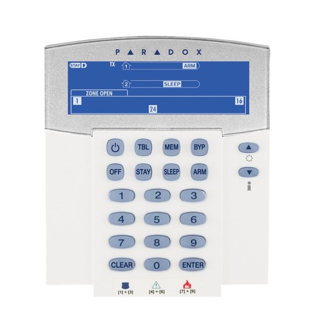 Paradox K37 Tastiera Wireless Icona LCD a 32 bande