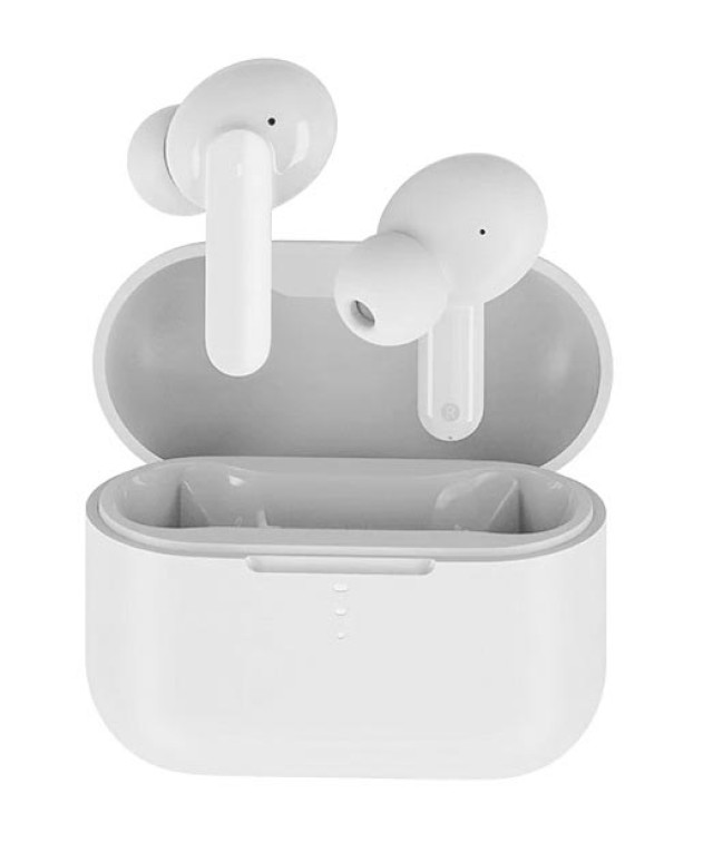 CONTROLADOR DE ARMATURA DOBLE BLANCO QCY T10 TWS CANCELACIÓN DE RUIDO DE 4 MICRÓFONOS. AURICULARES INALÁMBRICOS VERDADEROS CARGA RÁPIDA 600MAH (Blanco)