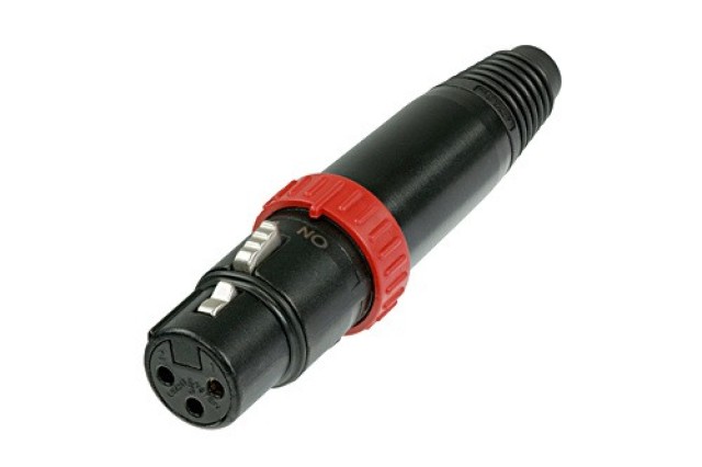 Neutrik,3-FXS-B,XLR ΘΗΛΥΚΟ ΠΡΟΕΚΤΑΣΗΣ+SW(GOLD)