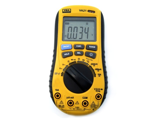 MULTIMETER DIGITAL VOLL + KONTINUIERLICHE ERKENNUNG VA21 V&A