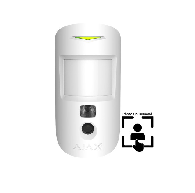 Rilevatore di movimento PIR wireless Ajax Motion Cam White (PhOD) con fotocamera