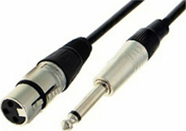 CAVO AUDIO 6.3mm MONO MASCHIO IN CANON 3P FEMMINA TIPO NEUTRIK 5m T1902-004 VIC BLS OWI