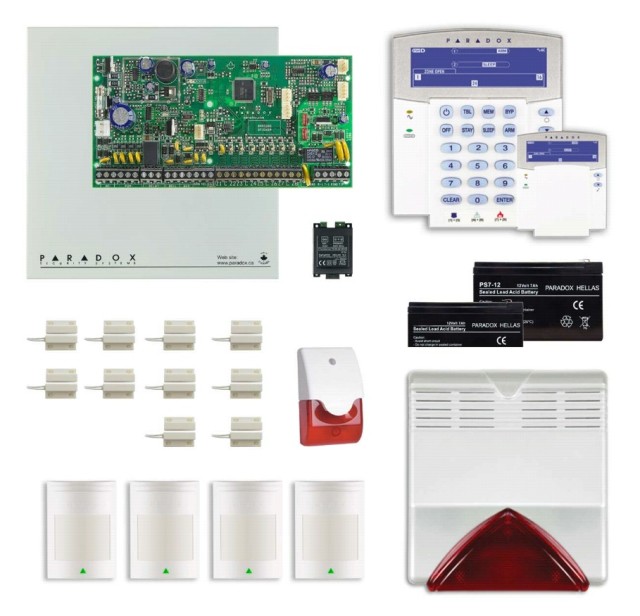 Alarm Set With Paradox SP7000 Central Unit & Paradox K35 Keyboard