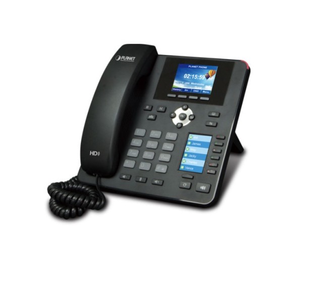 PLANET VIP-2140PT Telefono IP PoE a colori ad alta definizione con doppio display