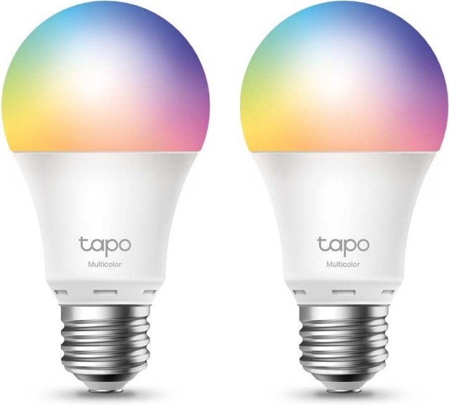 Tp-Link Tapo L530E (2-PACK) Bombilla de luz Wi-Fi inteligente, multicolor regulable para enchufe E27