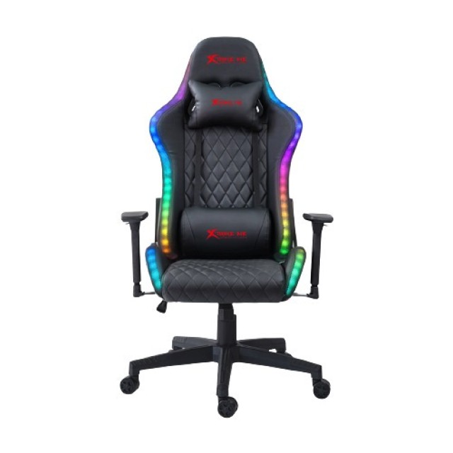 XTRIKE-ME GC907 ΚΑΡΕΚΛΑ GAMING ΜΑΥΡH ΜΕ LED ΦΩΤΙΣΜΟ