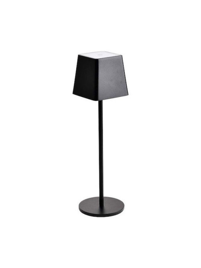 LED desk lamp 2W rechargeable 3000K with black dimmable body