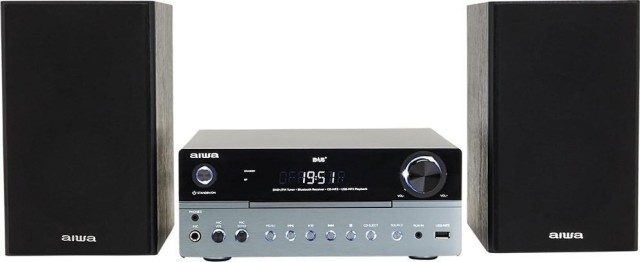 Ηχοσύστημα 2.0 Aiwa Micro - 50W - MP3, USB, 3.5mm, Bluetooth - Ασημί/Μαύρο MSBTU-700DAB