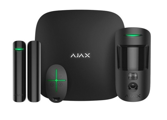 Ajax Starter Kit Cam Plus Schwarz Drahtloses Alarmsystem