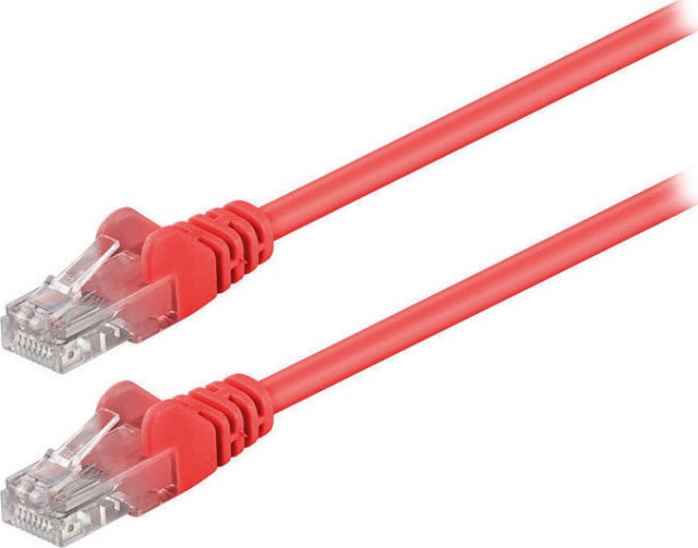 Goobay U/UTP Cat.5e (Gigabit) Καλώδιο Δικτύου Ethernet 0.25m Κόκκινο 68613