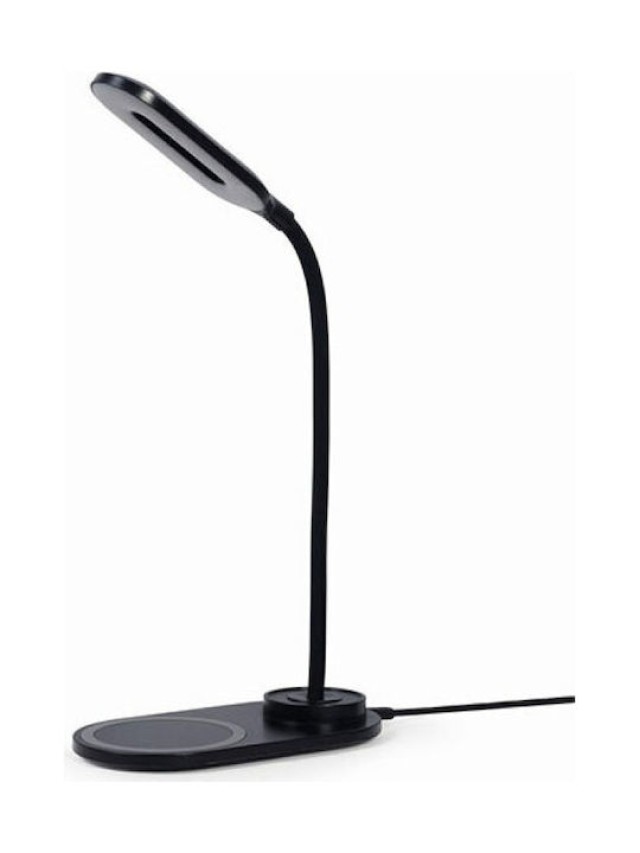 Lampada da scrivania LED Gembird TA-WPC10-LED-01 con ricarica wireless 10W - nera