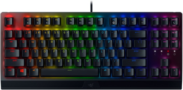 RAZER BLACKWIDOW V3 TENKEYLESS – YELLOW SWITCHES – MECHANICAL GAMING KEYBOARD US LAYOUT