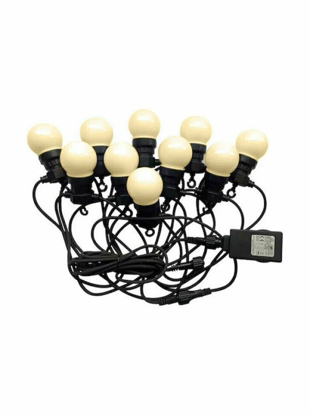 Ghirlanda di luce impermeabile 5m con 10 lampade Bianco caldo 3000K V-TAC SKU: 217436