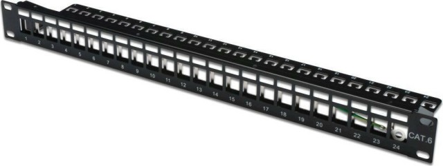 Digitus DN-91411 Patch Panel 1U with 24 Ports Black