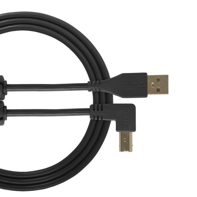 U95004BL ULTIMATE AUDIO CABLE USB BLACK ANGLED 1M