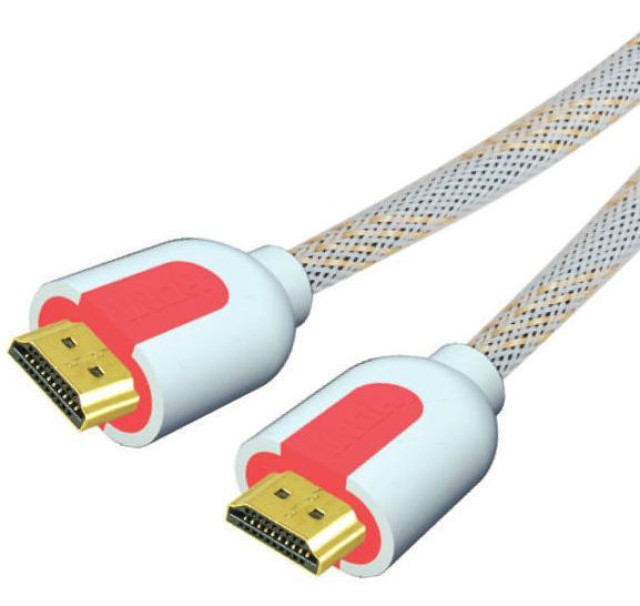 Comp 12-01-008 HDMI a HDMI 3m 1.4 Rosso / Contatto di superficie