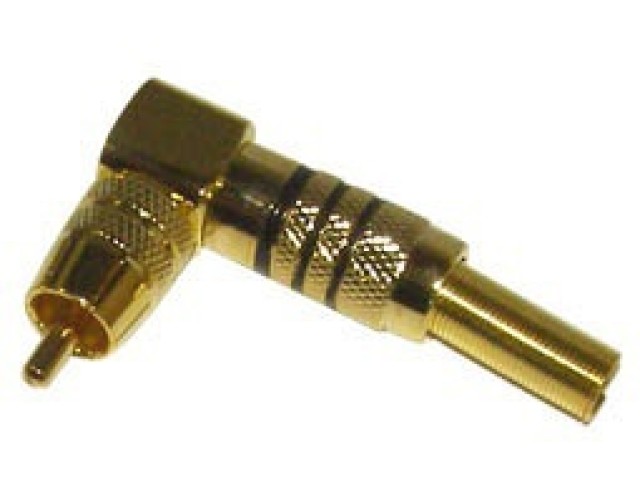 Ultimax, LZ554, RCA Αρσενικό Μεταλλικό Επίχρυσο ID6~8mm² (R/A) Μαύρο