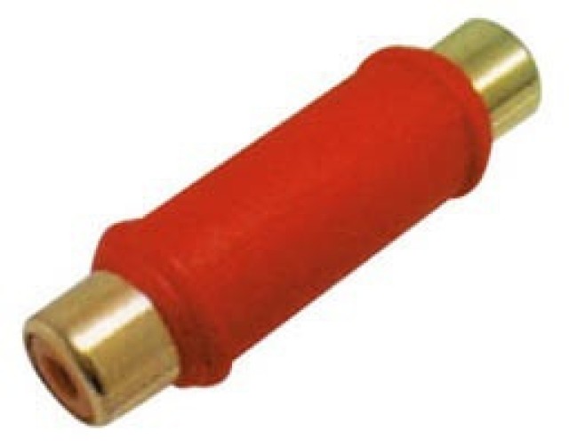 Ultimax, RA311G, RCA Adapter Female to RCA Female Gold Plated Terminals - Red