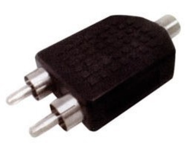 Ultimax, AU1533, RCA-Kunststoff-Adapter Buchse auf 2xRCA-Stecker