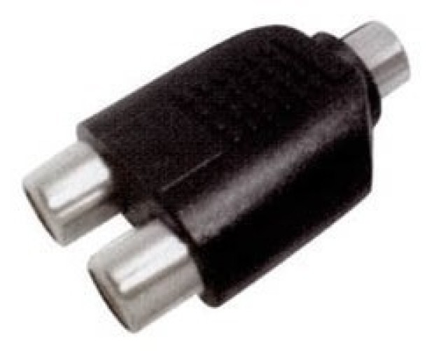 Ultimax, EA2077, RCA Plastic Adapter Female to 2xRCA Female