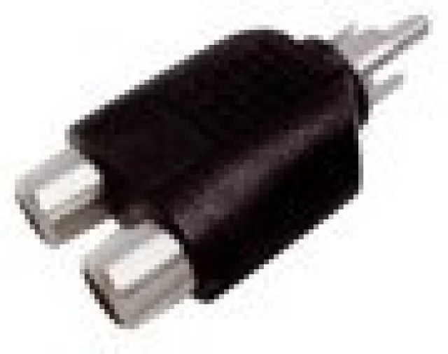 Ultimax, AU5280, RCA-Kunststoff-Adapterstecker auf 2xRCA-Buchsen